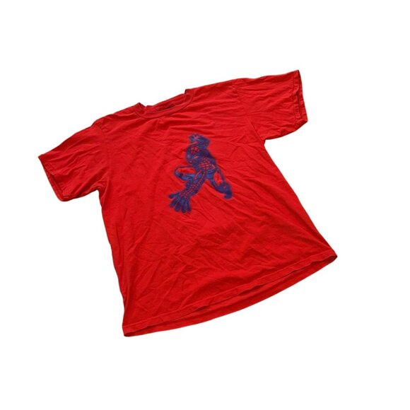 Vintage 2001 Changes Spiderman 3D Print Single Stitch T-Shirt Red Men's Large - Picture 3 of 9